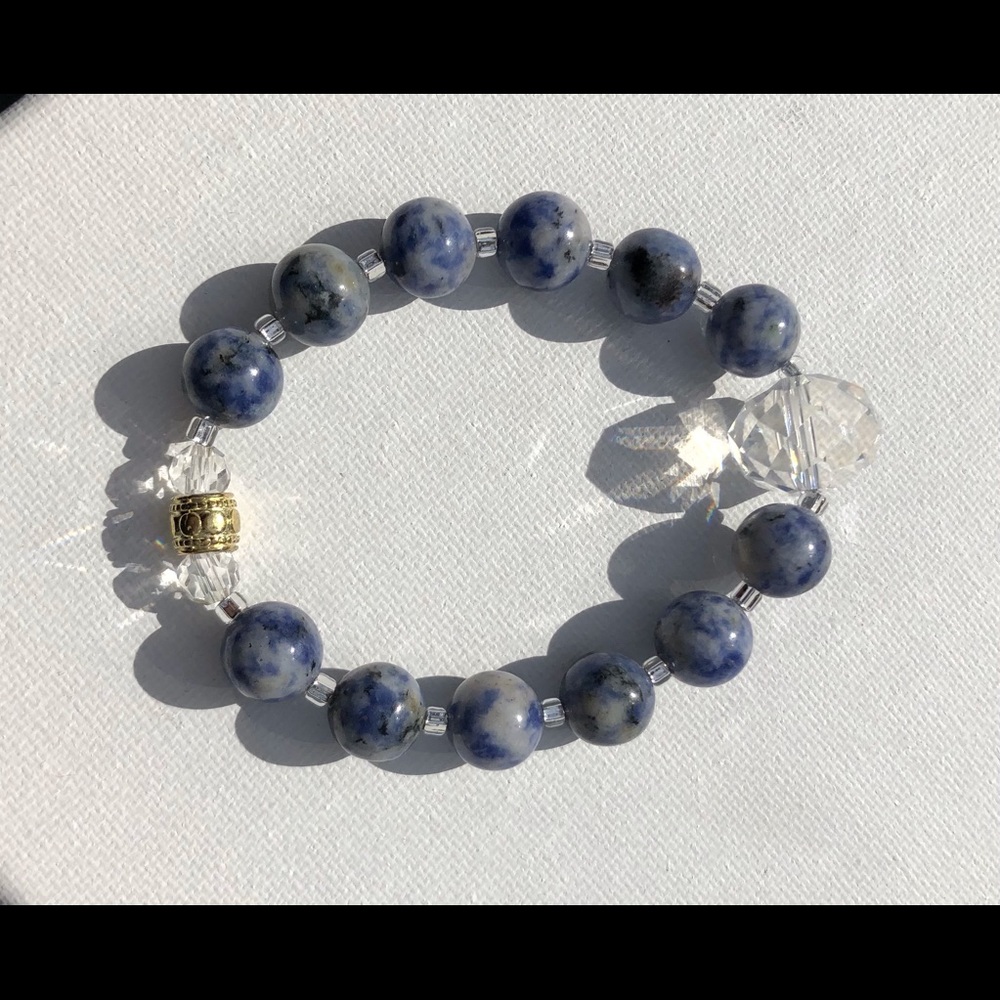 🎁Unique crystal and denim Jasper